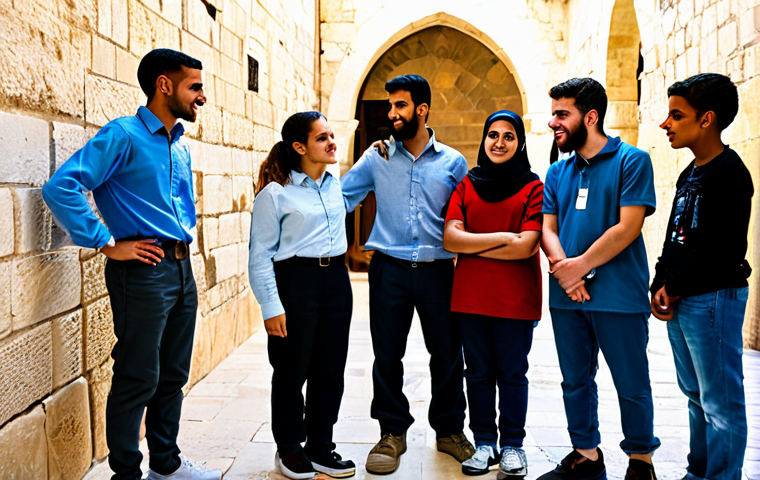 이스라엘 팔레스타인 평화 프로젝트 - **

"A diverse group of young people participating in a peace education workshop in Jerusalem, fully...