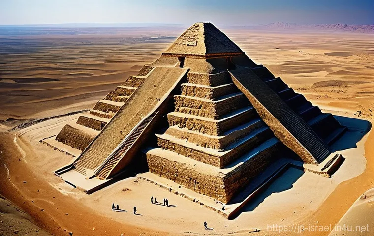 이스라엘 고고학의 세계적 중요성 - **Prompt for an ancient pyramid-shaped structure discovery:**
    "A wide-angle, breathtaking view o...