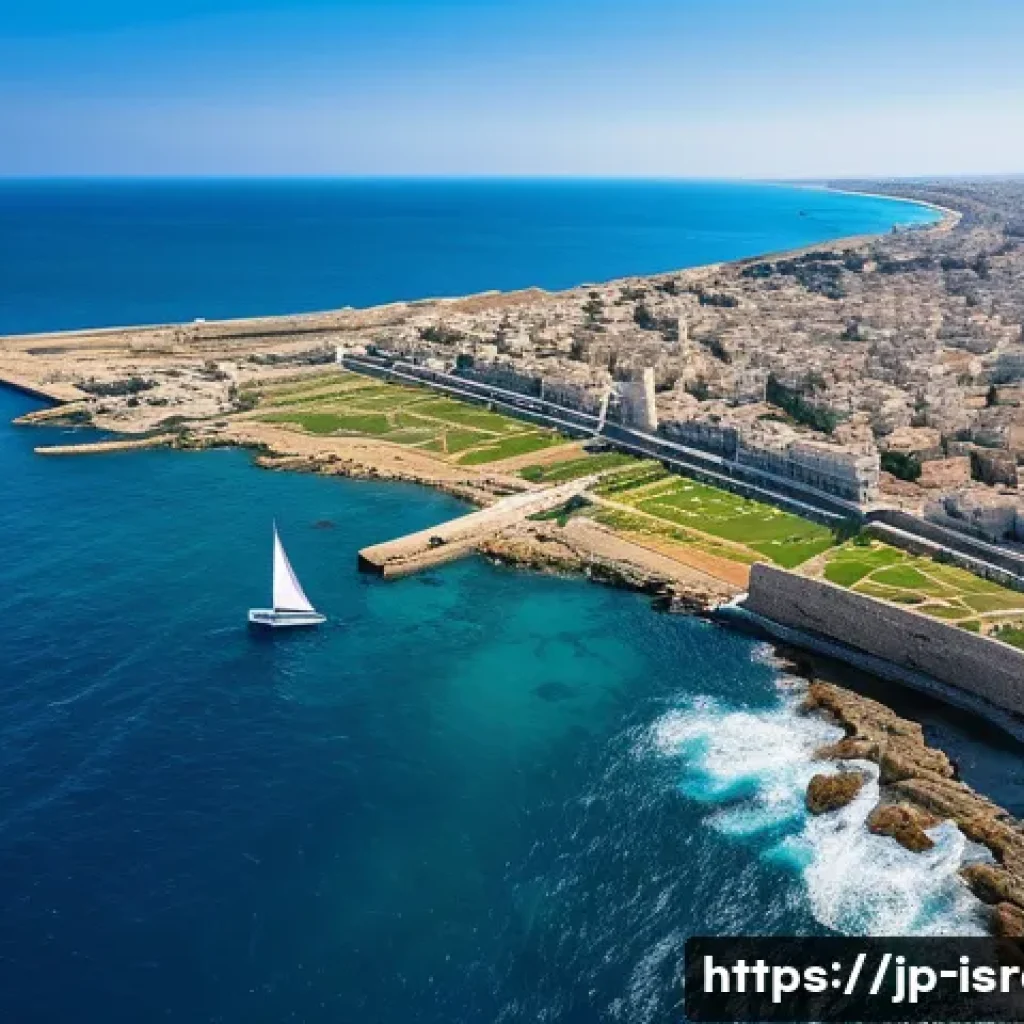 이스라엘에서의 선박 투어 - **Mediterranean Coastal Journey: Ancient Wonders from the Sea**
    An awe-inspiring aerial view, or...