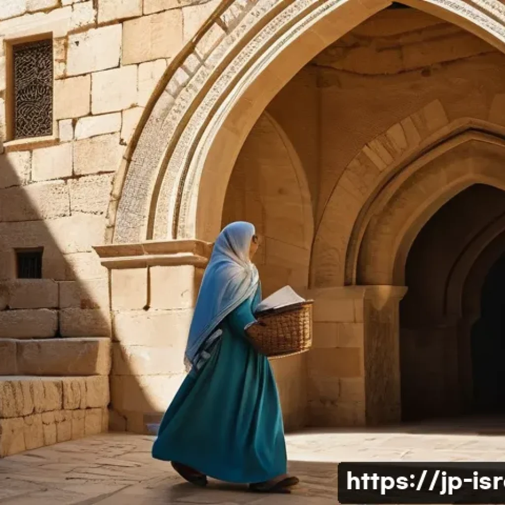 이스라엘 역사와 종교의 관계성 - **Old City Tapestry: A Confluence of Faiths**
    A wide, atmospheric shot of a bustling cobblestone...