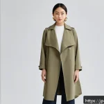 이스라엘에서 유행하는 패션 브랜드 - A sophisticated minimalist spring outfit inspired by Israeli fashion, featuring clean lines and simp...